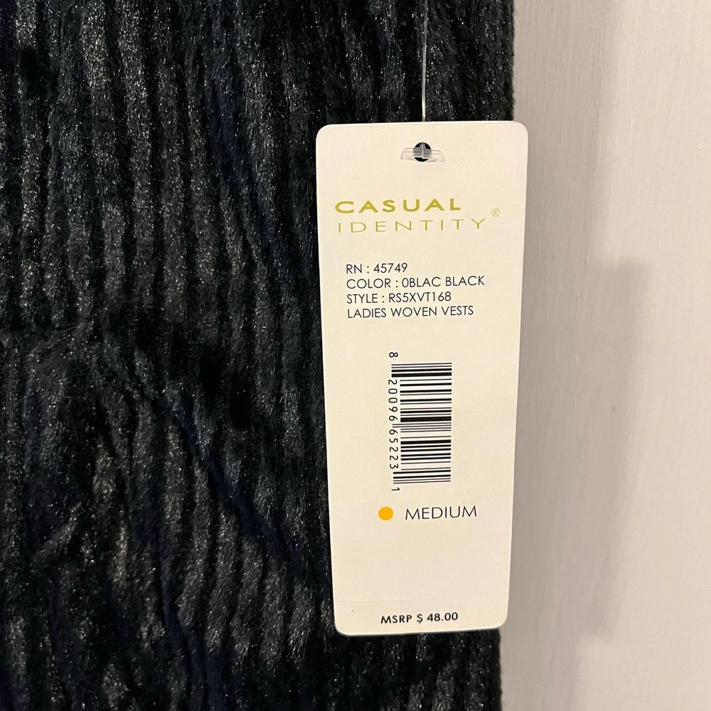 Casual Identity‎ black faux fur vest - Picture 3 of 4